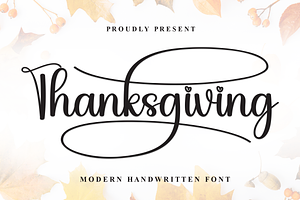 Thanksgiving Script Font