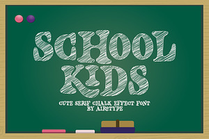 School Kids - Cute Chalk Font, a Serif Font by Airotype