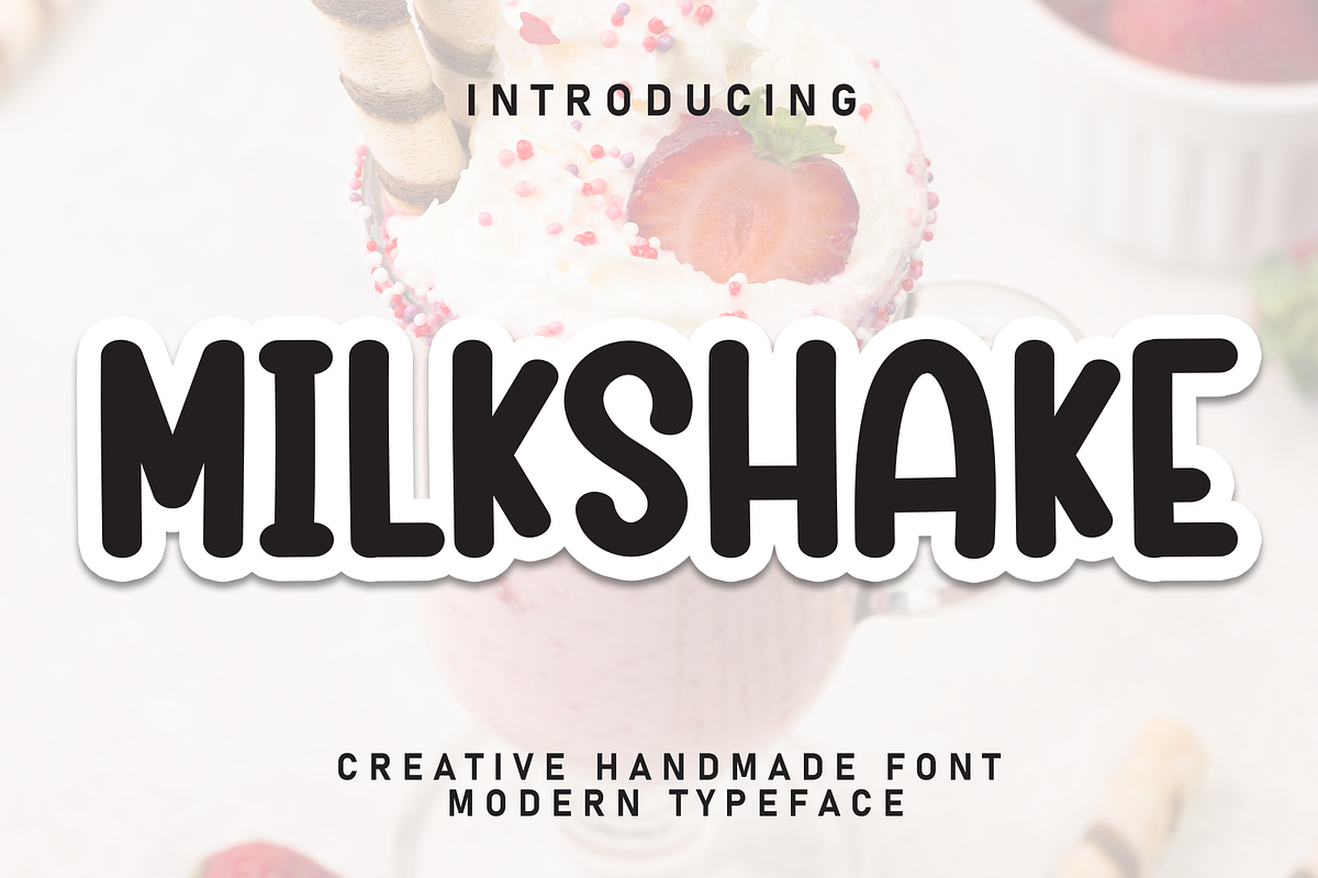 Milkshake | Script Font, a Script Font by Scratchones (Photo 1 of 8)