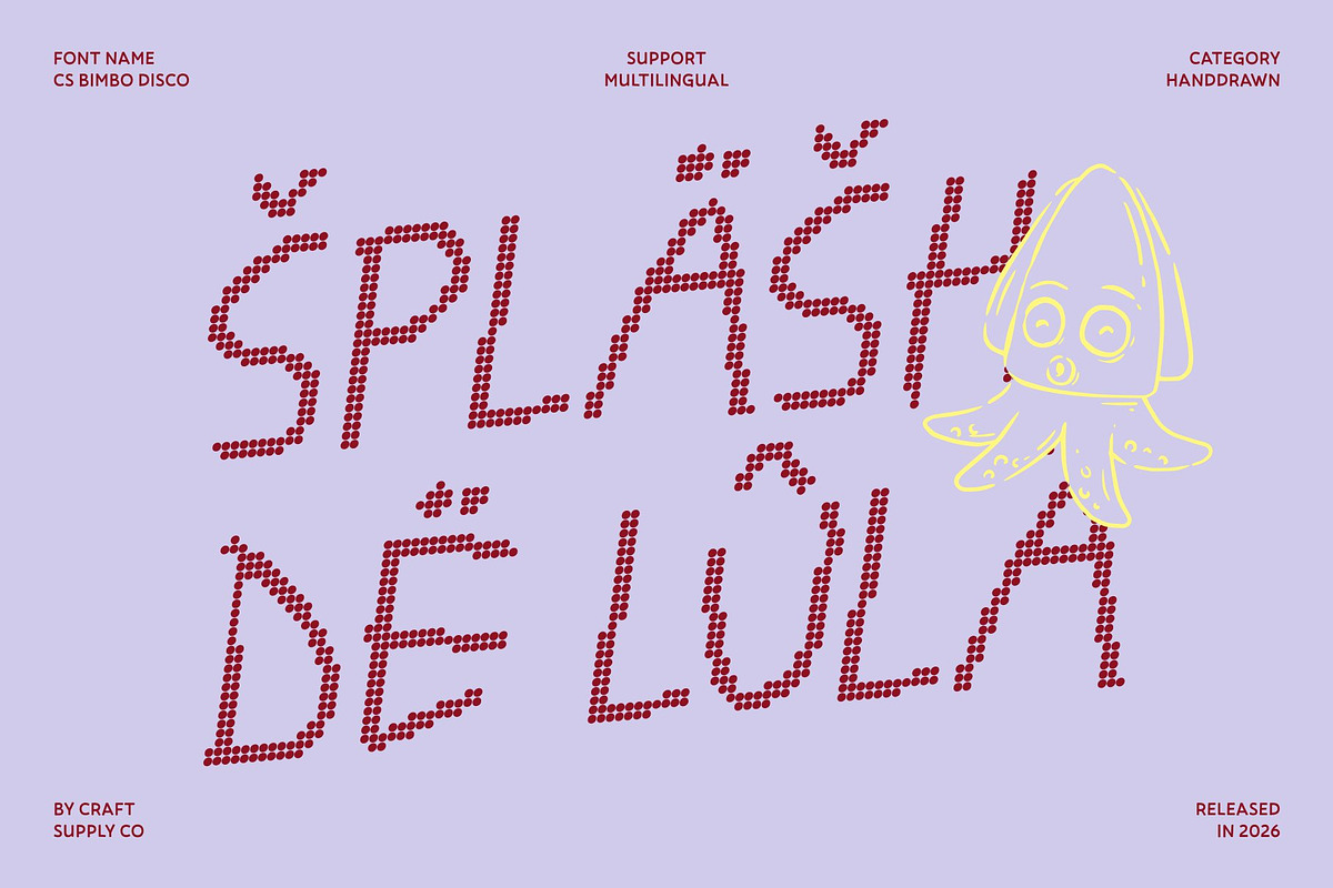 CS Bimbo Disco, a Handwritten Font by Craft Supply Co. (Photo 7 of 8)