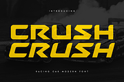 CRUSH - Racing Car Modern Font, a Sans Serif Font by Hamz Studio (Thumbnail 1 of 8)