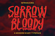 SorrowBloody - Modern Scary Typeface, a Handwritten Font by MaikoHatta (Thumbnail 1 of 6)