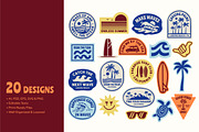 Retro Surf Badge Collection, an Object Graphic by cd-design.co (Thumbnail 2 of 8)
