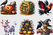 Creepy Halloween Farm Clipart Png, an Illustration by Black Bird Studio (Thumbnail 2 of 6)