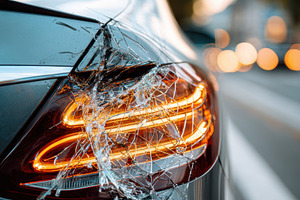 Damaged car tail light close-up, a Transportation Photo by AlyaAnd