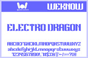Electro Dragon font, a Blackletter Font by weknow (Thumbnail 1 of 8)