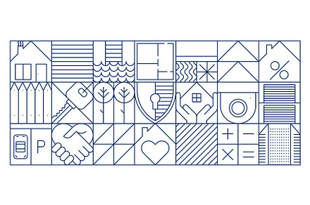 Real estate geometric pattern