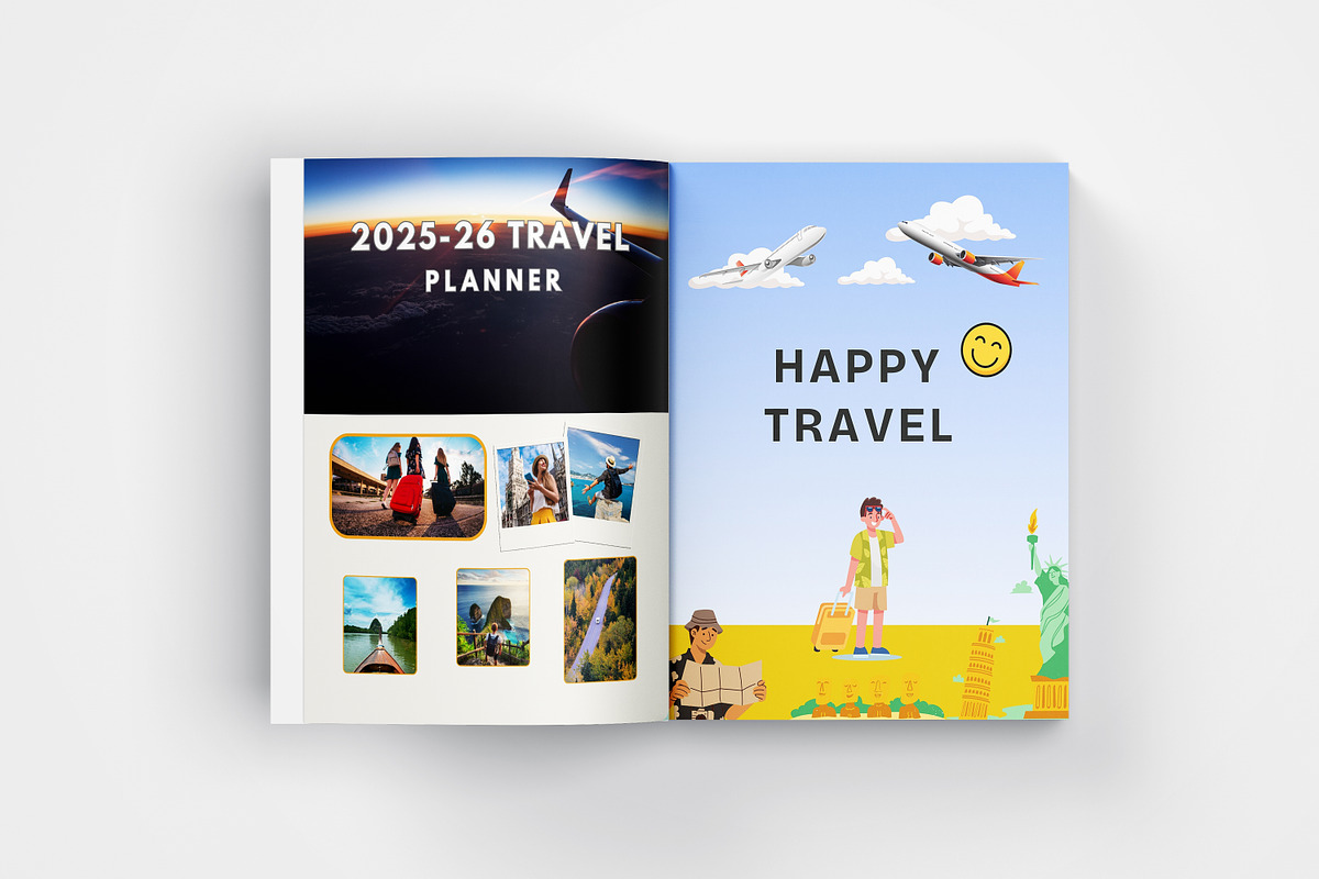 2025-2026 Travel Planner Canva, a Stationery Template by Designmela01 (Photo 2 of 7)