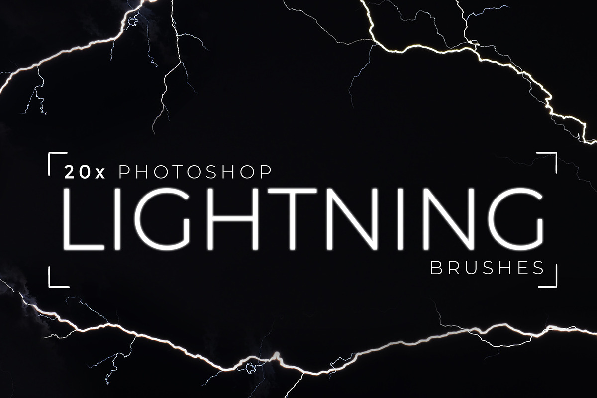 20 Photoshop Lightning Brushes, a Brush Add-On by Dene Studios (Photo 1 of 9)