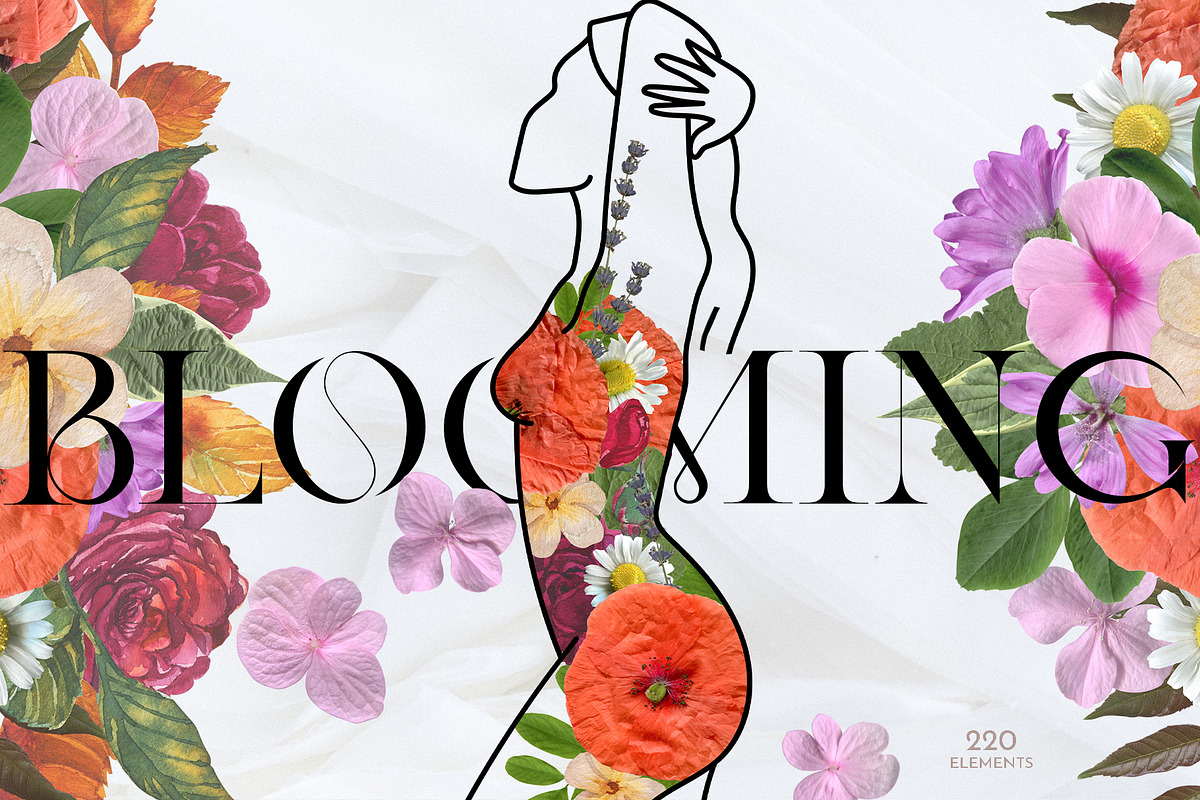 Blooming Woman Line Art Collection, a Person Illustration by Kate Galunga Artstore (Photo 1 of 15)