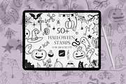 Halloween Procreate Stamps, a Brush Add-On by Dervik Art Store (Thumbnail 1 of 6)