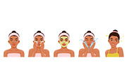 Skin pore cleaning, cartoon woman, an Illustration by Buch&Bee (Thumbnail 3 of 3)