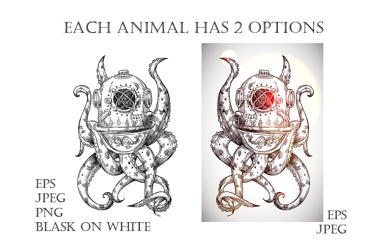 Steampunk illustrations 3. Animals, a Graphic by Steshnikova (Photo 6 of 7)