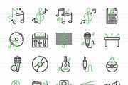 Music Green & Black Icons, an Icon by IconBunny (Thumbnail 2 of 2)