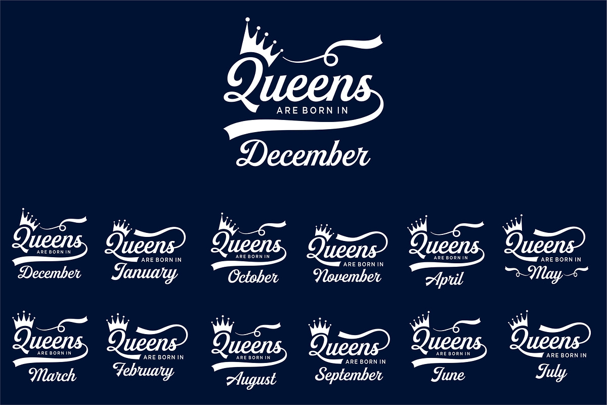 various months are born in design, a Branding & Logo Template by BARONSTD (Photo 2 of 4)