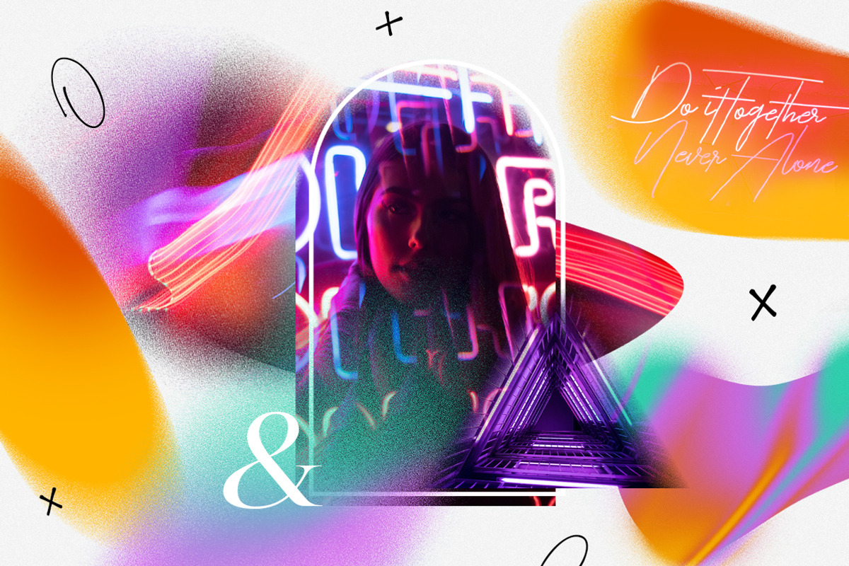 Vibrant gradient. Grainy stamps, an Object Graphic by Julie&Taily (Photo 8 of 14)