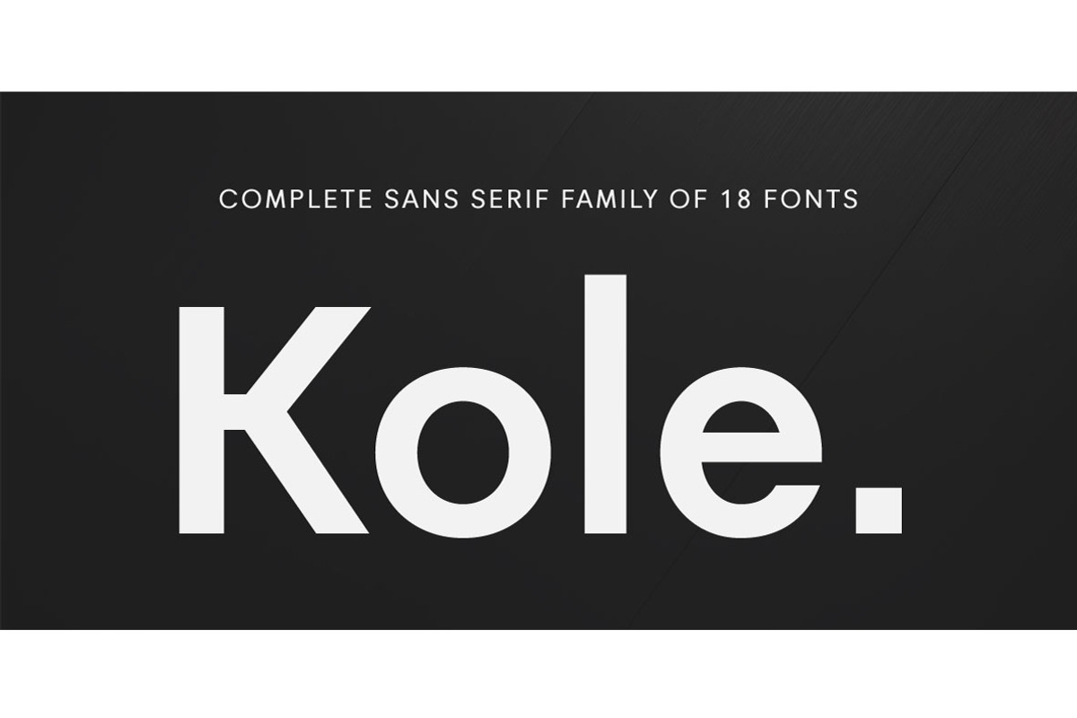 Kole Complete Family, a Sans Serif Font by NicolassFonts (Photo 1 of 5)