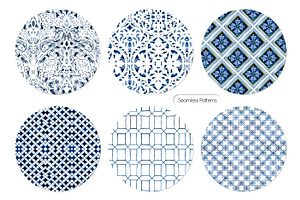 Indigo Collection, 16 Patterns Sets