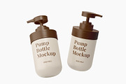 Pump Bottle Mockup, a Cups & Container Mockup by Akebareee (Thumbnail 1 of 3)