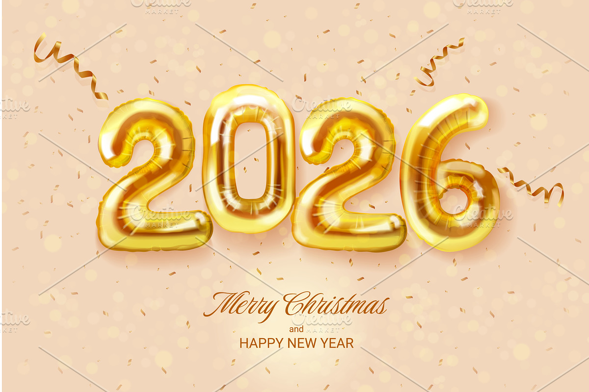 New year balloon numbers. 2026, an Object Illustration by Stock-Smart-Start