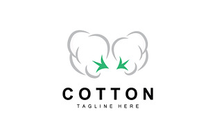 Cotton Logo Plant Design Vector, a Branding & Logo Template by Maylianaw28