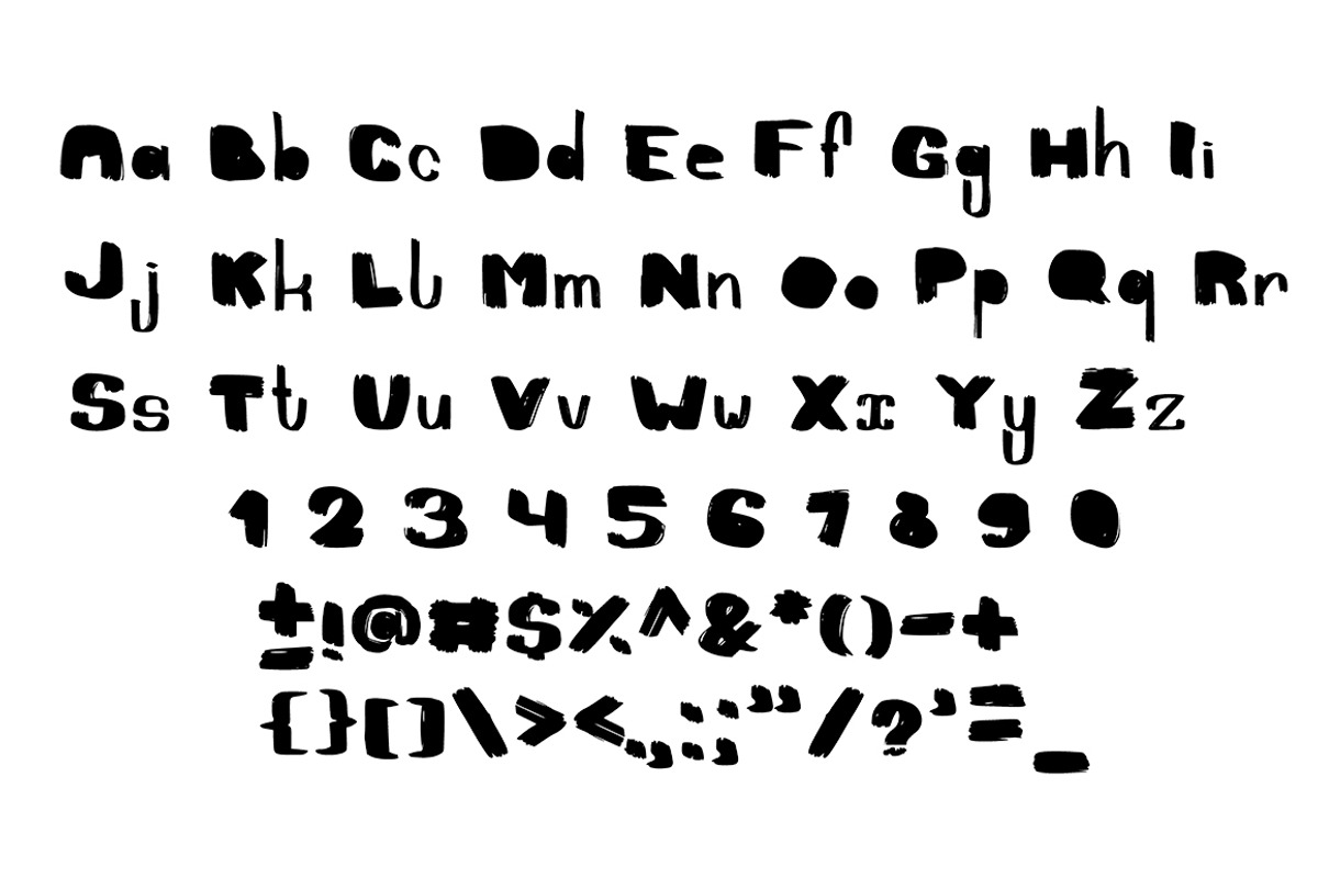 FunnyFont | Brush Font preview 5