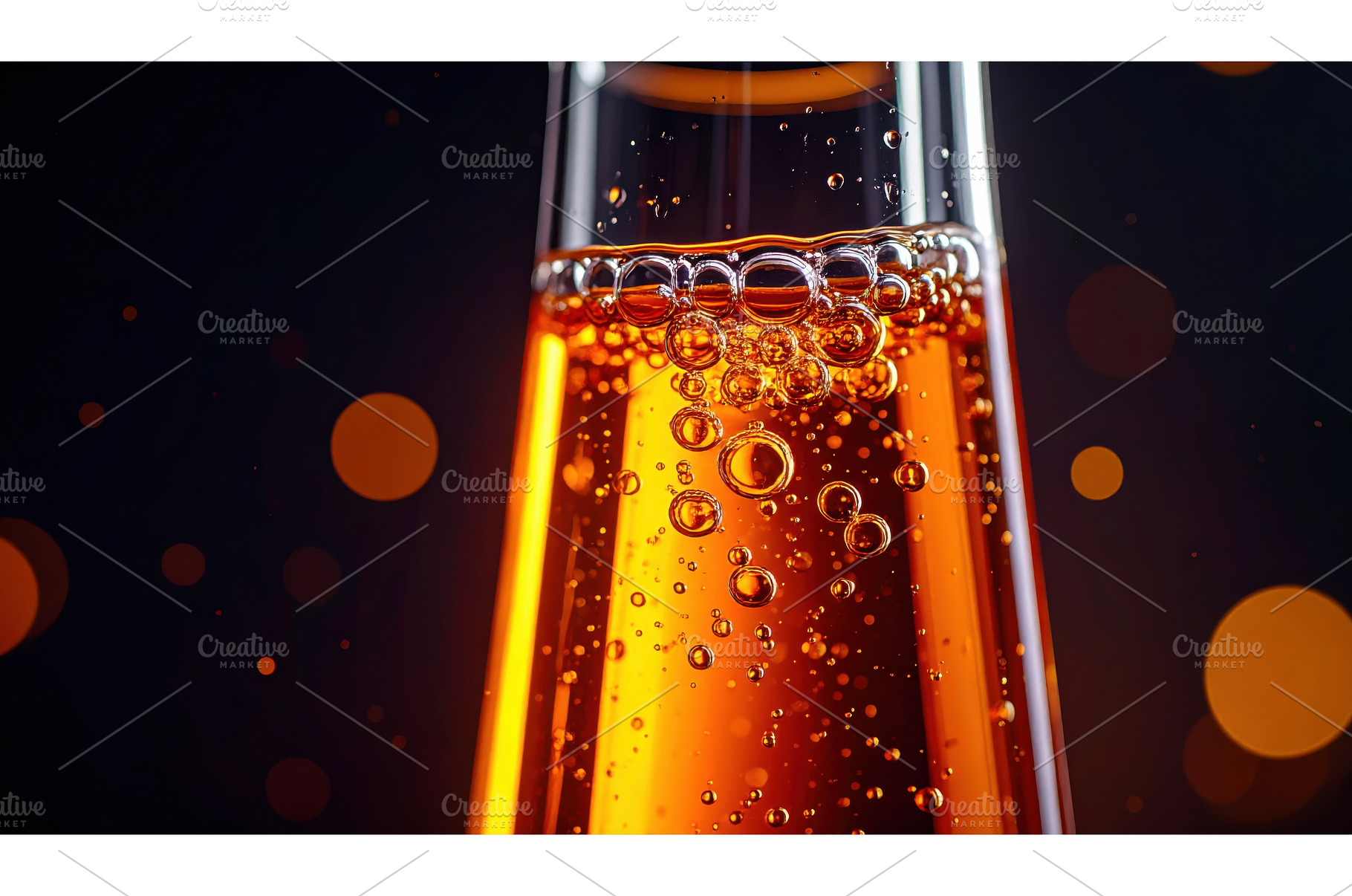Macro shot of golden carbonated, a Food & Drink Photo by Igor Tichonow