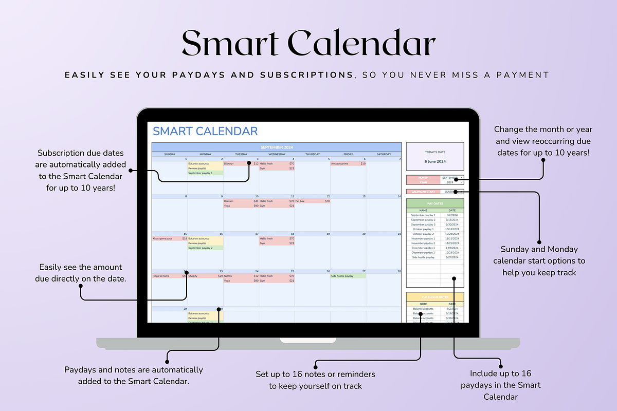 Standard Biweekly Budget - Pastel, a Templates & Theme by The Creative Plans co (Photo 6 of 10)