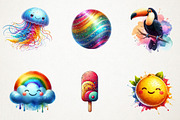 Abstracts Cute Summer Clipart, an Illustration by RobertsArt (Thumbnail 4 of 7)