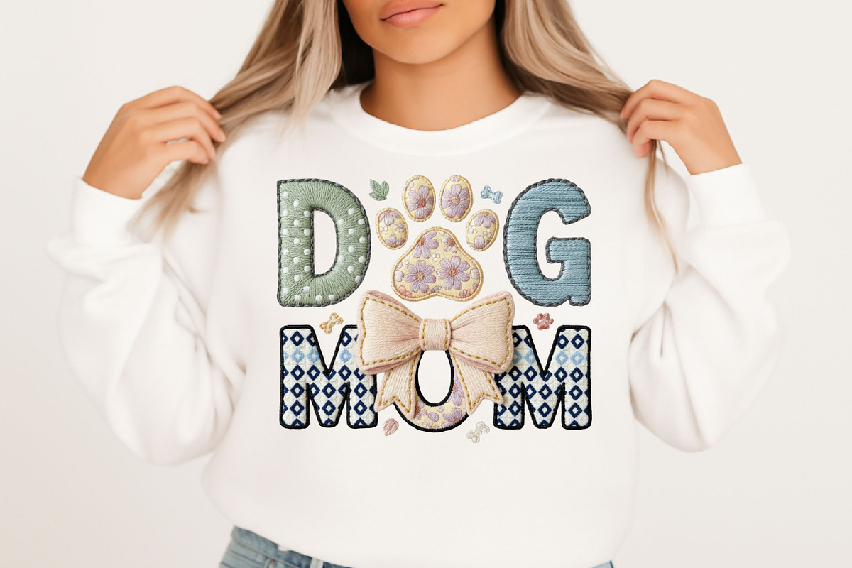 Faux Yarn Dog Mom Sublimation Png, an Illustration by Designking (Photo 5 of 6)