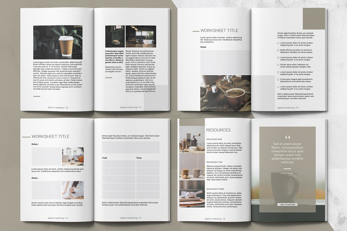 WorkBook Template Canva, a Brochure Template by retrographix (Photo 3 of 4)