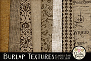 Burlap Texture Background Papers, a Texture Graphic by Clikchic Designs (Thumbnail 1 of 5)