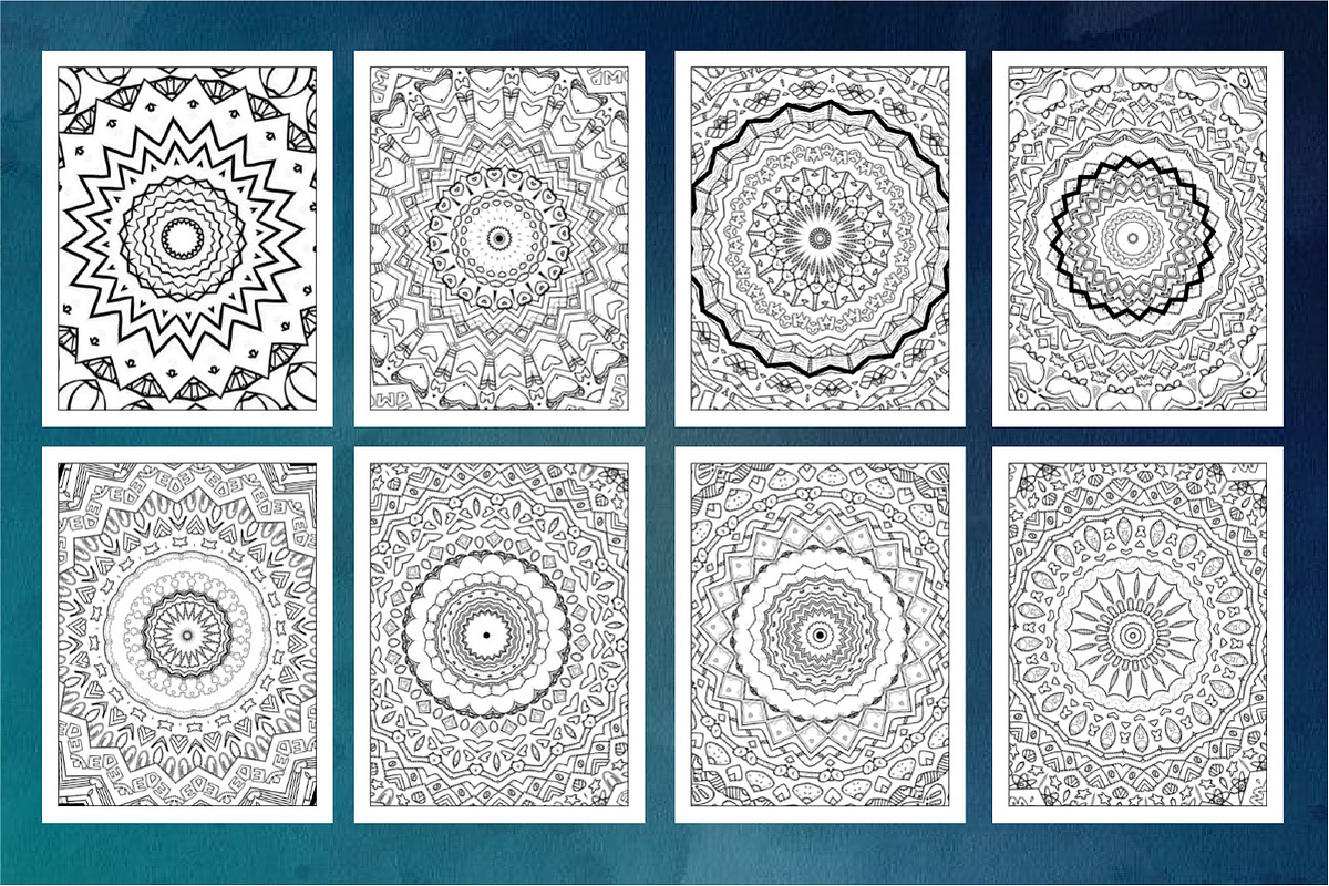 500 UNIQUE MANDALA COLORING PAGES, a Decorative Illustration by ElimesherStudio (Photo 5 of 11)