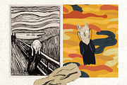 Cats and arts + BONUS illustration, a Pattern Graphic by Lineli (Thumbnail 7 of 8)