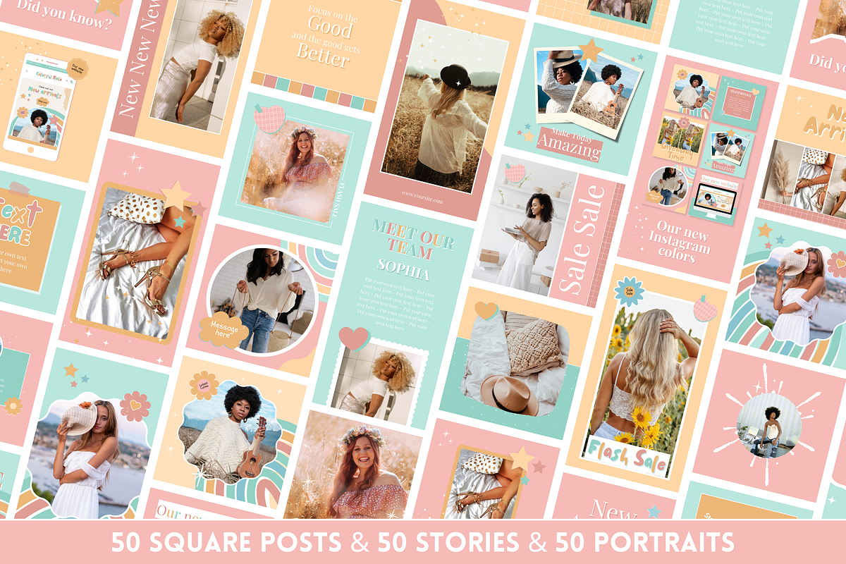 Pastel Boho Instagram Templates, a Social Media Template by SunshineStudioBoutique (Photo 6 of 8)