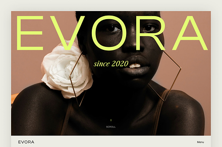 EVORA Artist's Website | Framer, a Landing Page Template by bujadesign.com