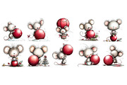 Christmas Mouse Bauble PNG, a Seasonal Illustration by Nicolle's Colorful Art (Thumbnail 6 of 6)