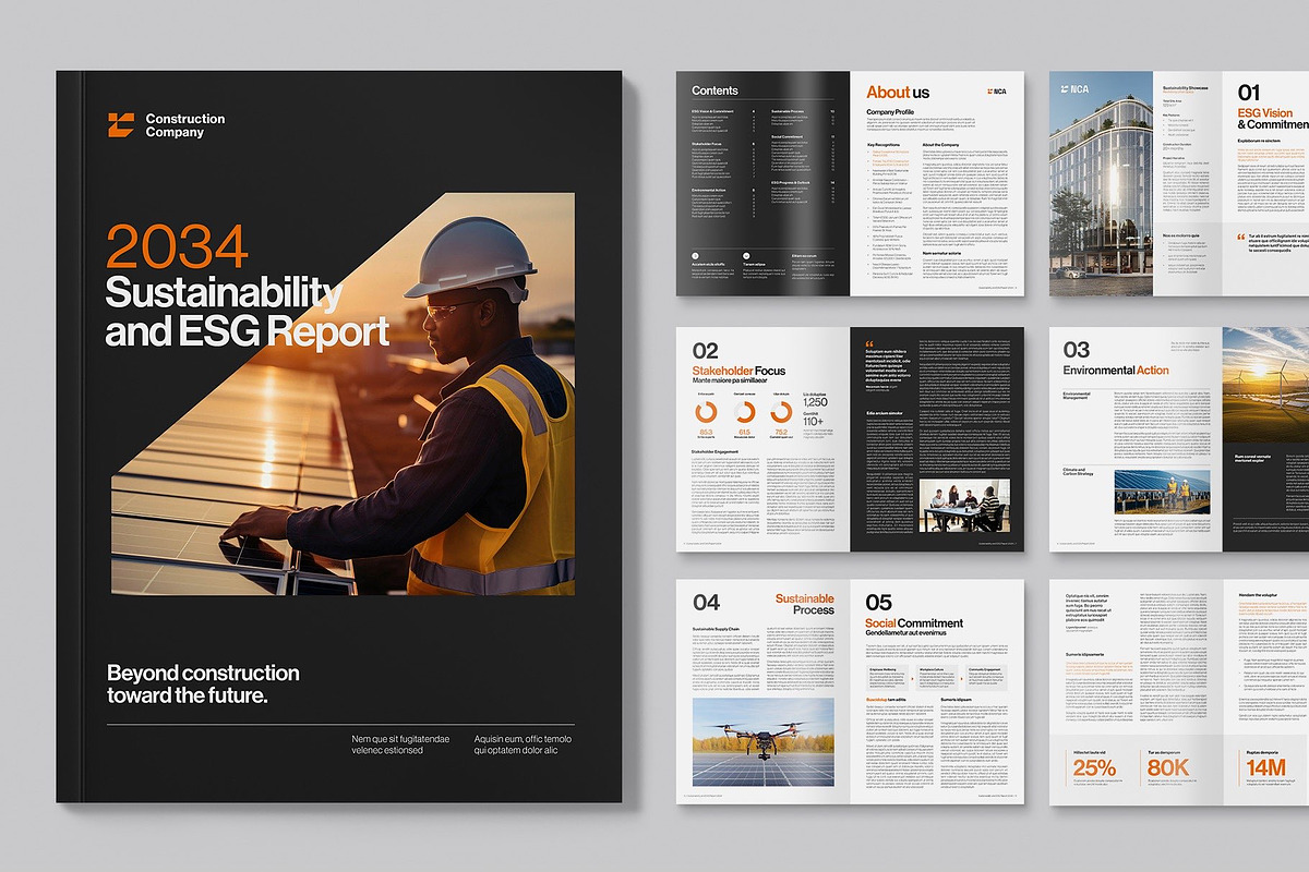 Sustainability Report Template preview 6