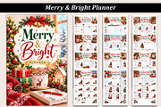 Merry & Bright Planner, a Stationery Template by Designmela01 (Thumbnail 1 of 5)
