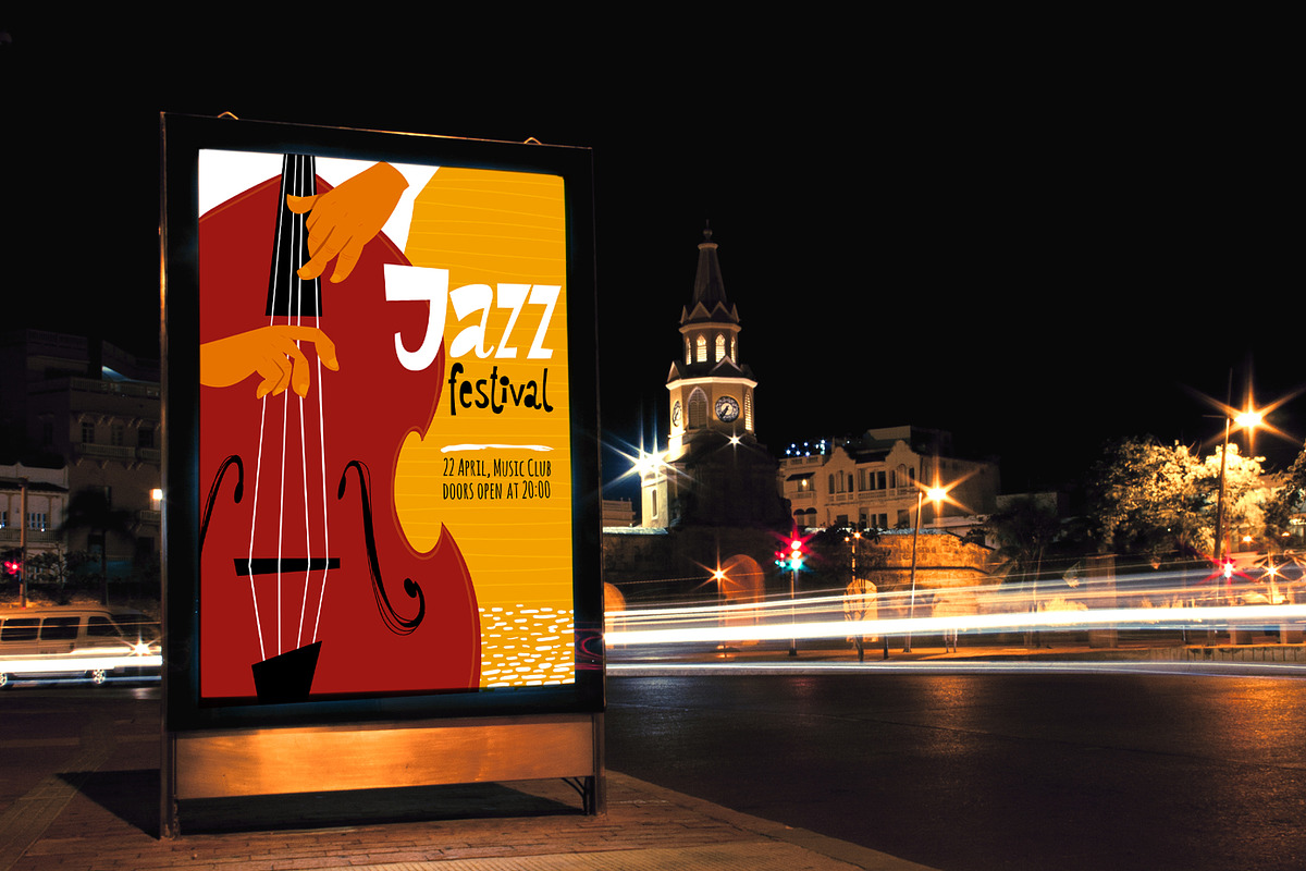 4 Unique Jazz Poster Designs, an Illustration by Giraffarte (Photo 2 of 6)