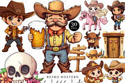 Retro Western Wild West Clipart, a Person Illustration by Design Scotch (Thumbnail 1 of 8)