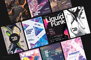 Liquid Funk Party Flyers Bundle, a Flyer Template by pixelsao (Thumbnail 1 of 3)