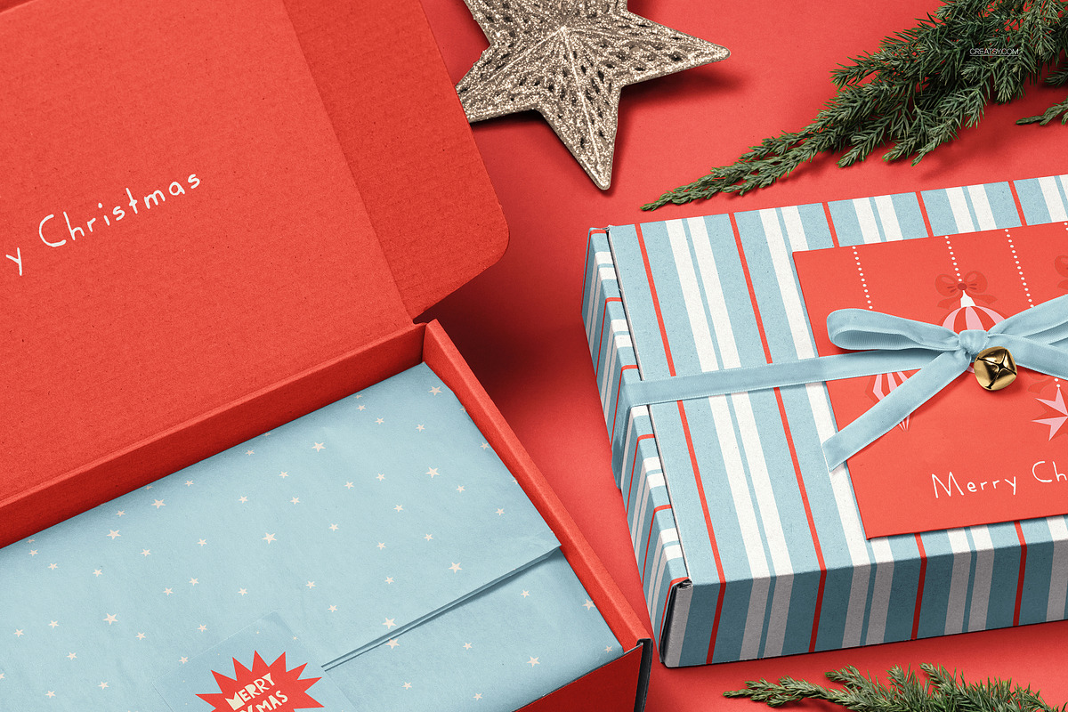 Christmas Decor & Wrapping Mockup, a Packaging Mockup by creatsy5 (Photo 26 of 35)