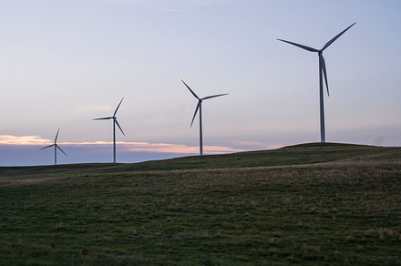 Wind turbines stock photo containing wind and energy