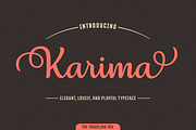 Karima - An Elegant Script, a Script Font by The Traveling Fox (Thumbnail 1 of 8)