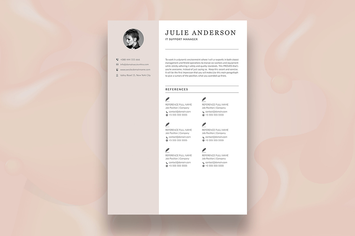 Resume Template, a Resume Template by DesignDevisers (Photo 4 of 10)