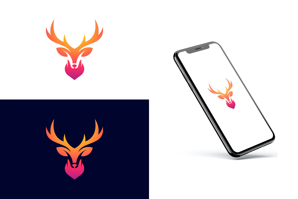 Modern Gradient Deer Stag Logo, a Branding & Logo Template by Artnivora.Std (Photo 3 of 4)