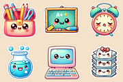 Kawaii School Sublimation Stickers, an Illustration by Creative Art (Thumbnail 7 of 9)