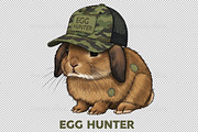 Egg Hunter Bunny PNG,Camo Easter Bun, an Illustration by Sublimation Artist (Thumbnail 2 of 6)