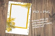 Boho Holiday Photo Card PSD Template, a Card Template by PSD templates and Photos (Thumbnail 3 of 4)